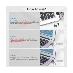 Mouse Jiggler Undetectable Metal USB Mouse Mover con botón_6