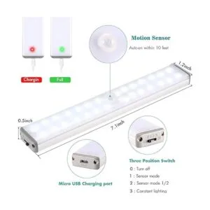 Luz LED de armario activada por movimiento 28 luces LED_2