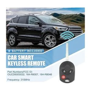 X AUTOHAUX Llavero inteligente de repuesto con 3 botones_2