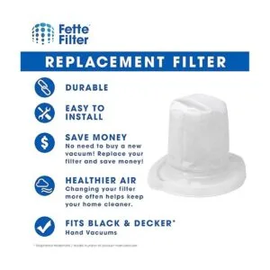 Filtro de vacío de mano compatible con Black Decker_3