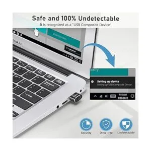 Mouse Jiggler Undetectable Metal USB Mouse Mover con botón_3