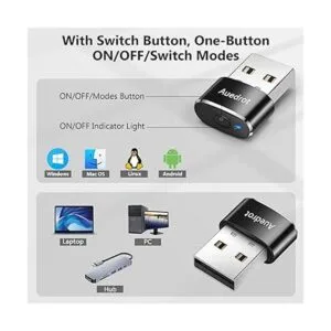 Mouse Jiggler Undetectable Metal USB Mouse Mover con botón_5