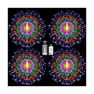 Paquete de 4 luces colgantes de Navidad de destello de_1