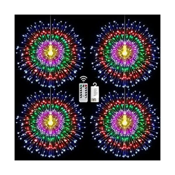 Paquete de 4 luces colgantes de Navidad de destello de_1
