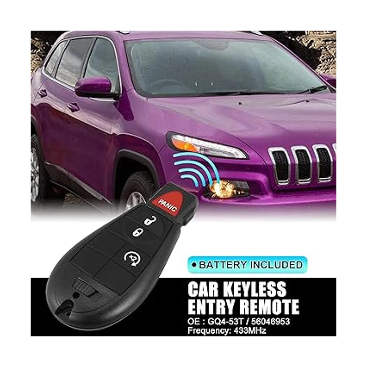 X AUTOHAUX Llavero remoto de repuesto para entrada sin_2