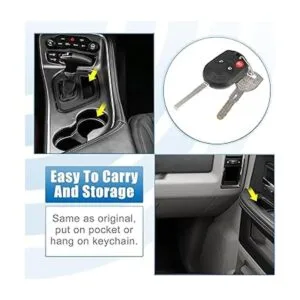 X AUTOHAUX Llavero inteligente de repuesto con 3 botones_6