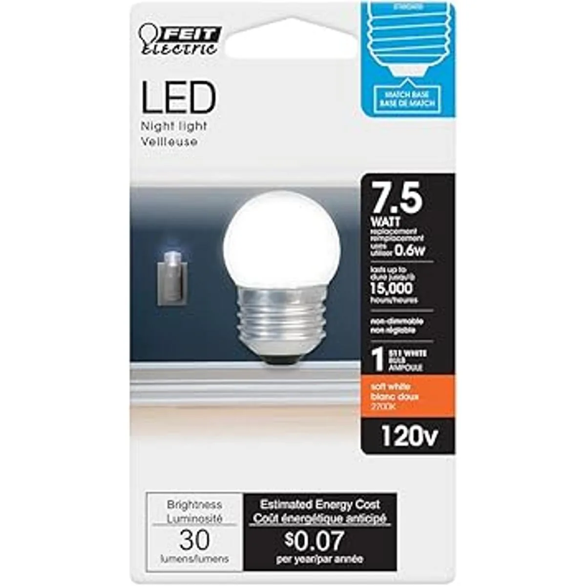 Feit Electric BP712SWLED6 06 W 75 W equivalente a 30_2