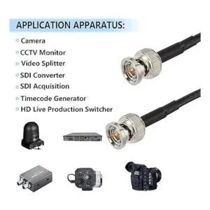 SUPERBAT Cable BNC 3G6G HD SDI Cable BNC de 3 pies_5