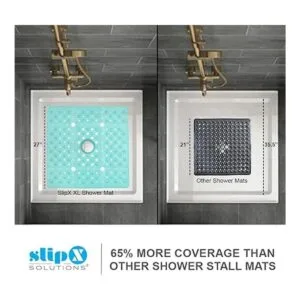 SlipX Solutions AccuFit Tapete de ducha cuadrado de 27_2