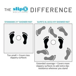 SlipX Solutions AccuFit Tapete de ducha cuadrado de 27_5