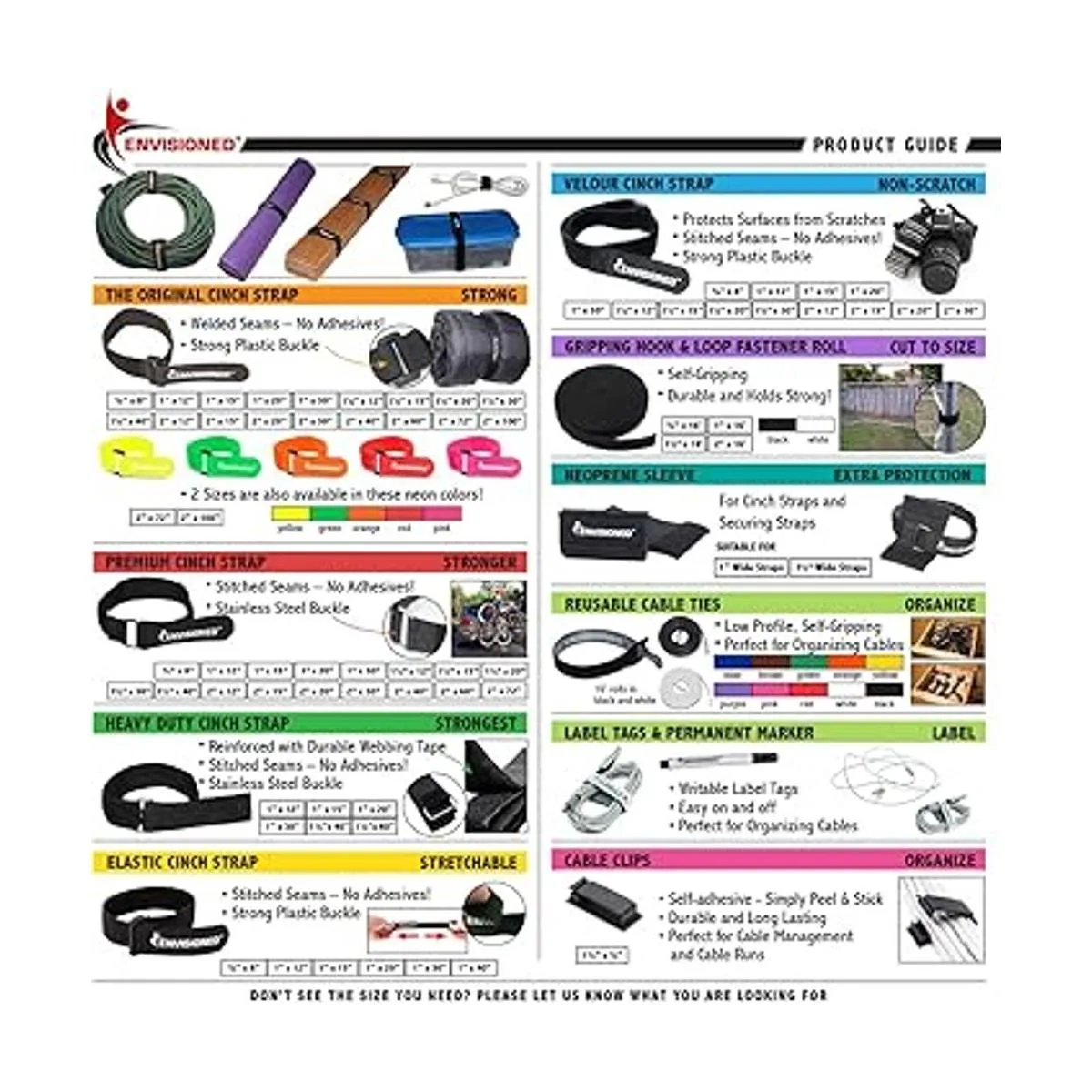 ENVISIONED Precintos reutilizables. Color_6