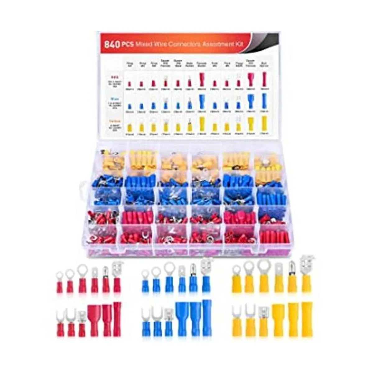 Nilight 840 piezas de conector de desconexión rápida_1