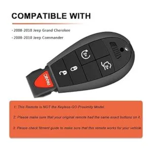 SaverRemotes Llavero de 5 botones compatible con Jeep_3