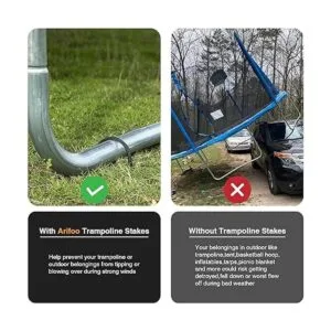 Trampolines Wind Stakes Heavy Duty U Type Sharp Ends_2