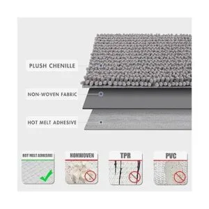 Yimobra Juego de 2 alfombras de inodoro y tapetes de baño_5