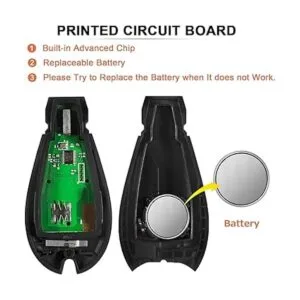 SaverRemotes Llavero de 5 botones compatible con Jeep_5