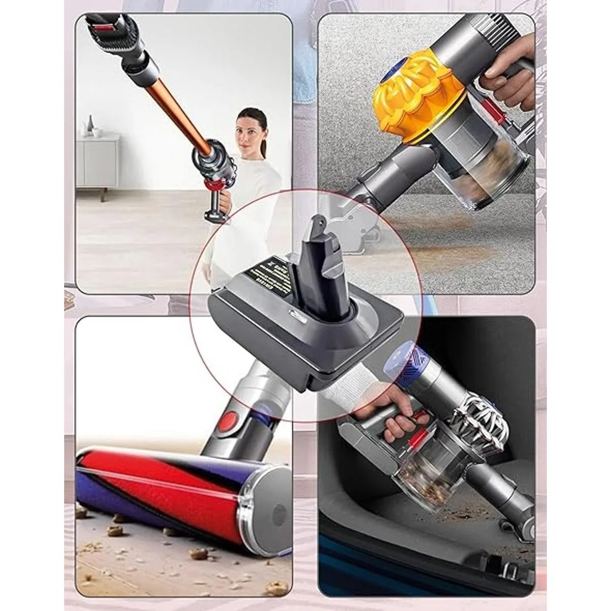 EID Reemplazo para batería Dyson V6 adaptador MIL18V6_7