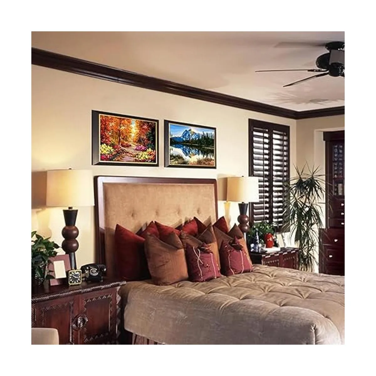 Fycert Paquete de 4 pinturas por números para adultos y_5