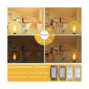 Bombilla LED de candelabro regulable de 2700 K suave y_2