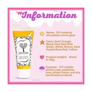 ASTRYAS Pegamento de crema batida falso 9 piezas de_2