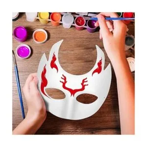 ELCOHO 24 máscaras de papel blanco de media cara máscaras_4