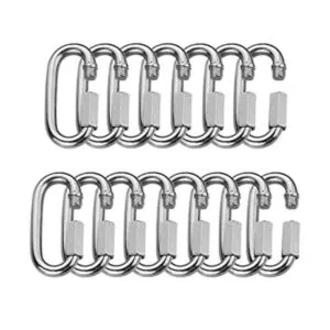 HZSOOCH Paquete de 15 mosquetones de bloqueo ovalados de_1