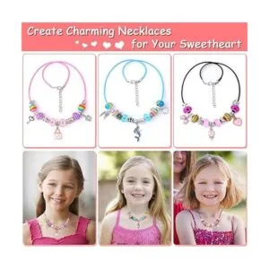 Kit de 180 pulseras con dijes para niñas juego de_3