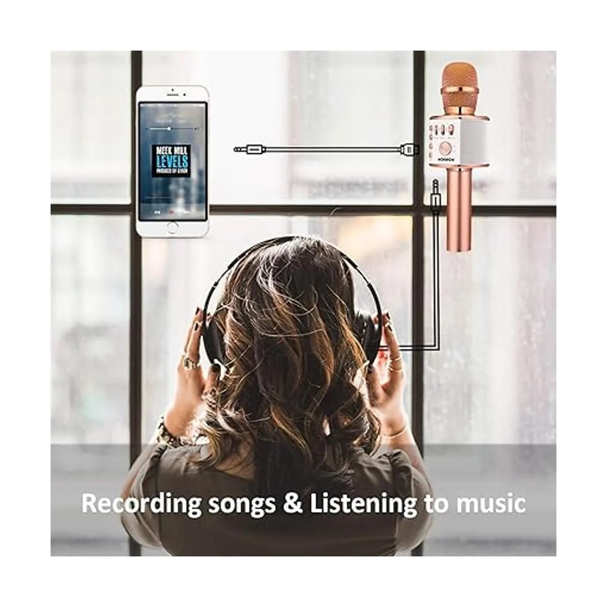 Bonaok Micrófono Q37 Rose gold_6