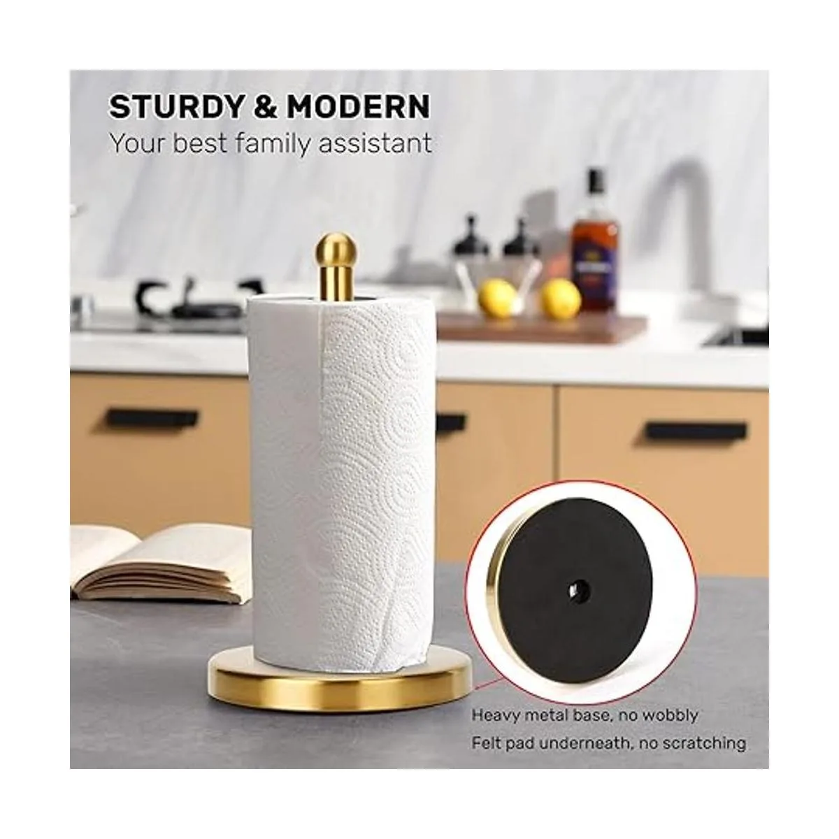 Soporte para toallas de papel dorado soporte para toallas_2