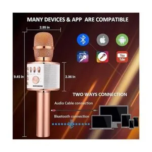 Bonaok Micrófono Q37 Rose gold_3