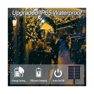 Paquete de 2 tiras de luces solares para exteriores 200_2