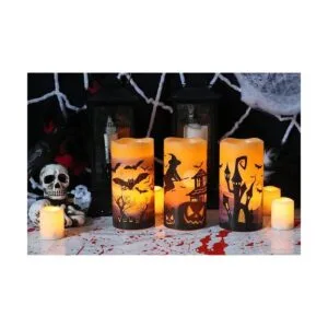 Juego de 3 velas de calcomanía de Halloween de DRomance_3