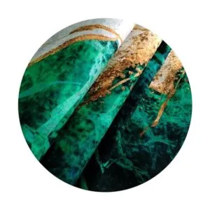 Juego de 4 fundas de almohada de mármol verde y dorado_6