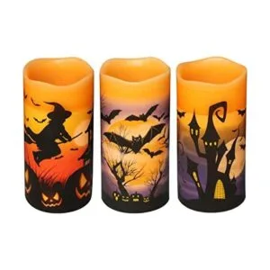 Juego de 3 velas de calcomanía de Halloween de DRomance_1