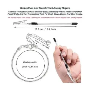 20 pulseras de cadena de serpiente con ayudante de_2