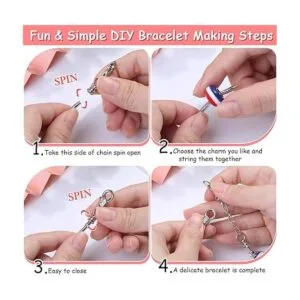 Kit de 180 pulseras con dijes para niñas juego de_5