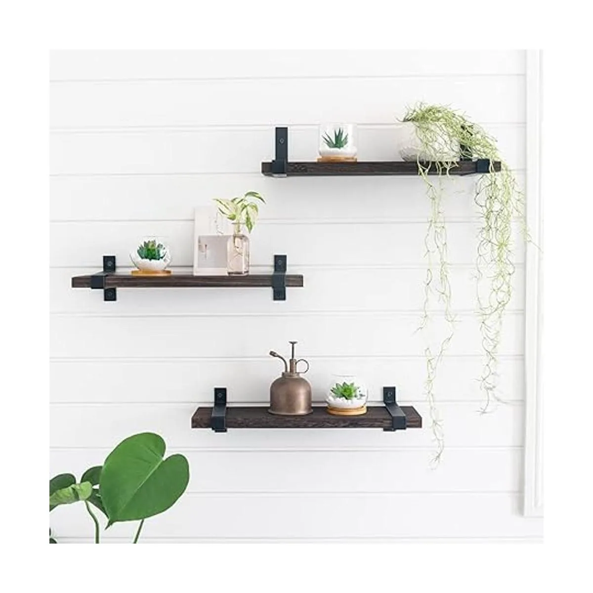 Mkono Suculentas artificiales en maceta de vidrio_3