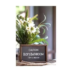 Lavender Inspired Letrero de baño para niños divertido_4