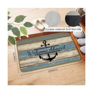 Burosev Felpudo decorativo de bienvenida con temática_3