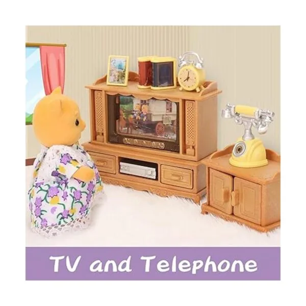 Juego de muebles de casa de muñecas para niños juguetes_4