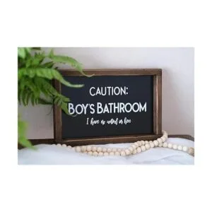 Lavender Inspired Letrero de baño para niños divertido_3
