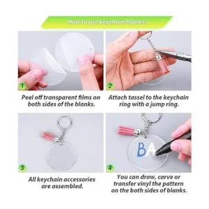 200 llaveros en blanco para vinilo llaveros acrílicos en_5