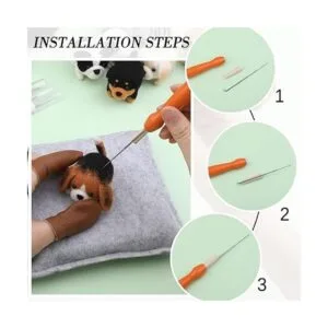 Kit de fieltro de aguja 12 piezas para hacer muñecas kit_6