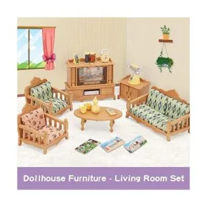 Juego de muebles de casa de muñecas para niños juguetes_3