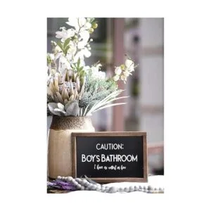 Lavender Inspired Letrero de baño para niños divertido_6