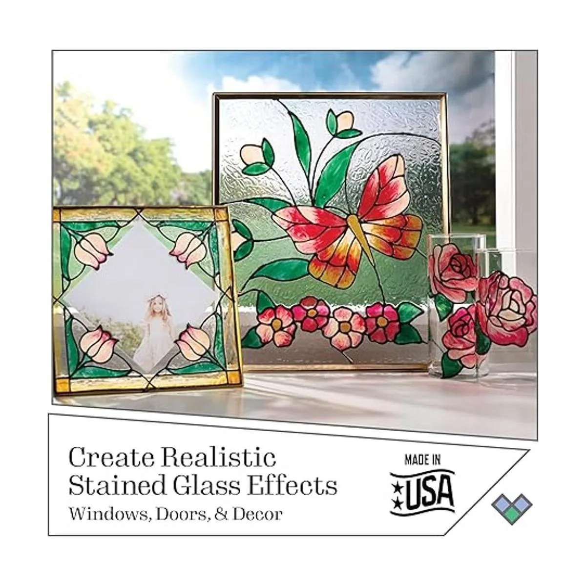 Gallery Glass Kit de pintura de vidrio de 6 piezas para_3