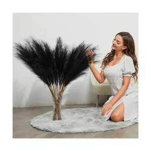 8 piezas de decoración de hierba de pampa sintética de 38_4