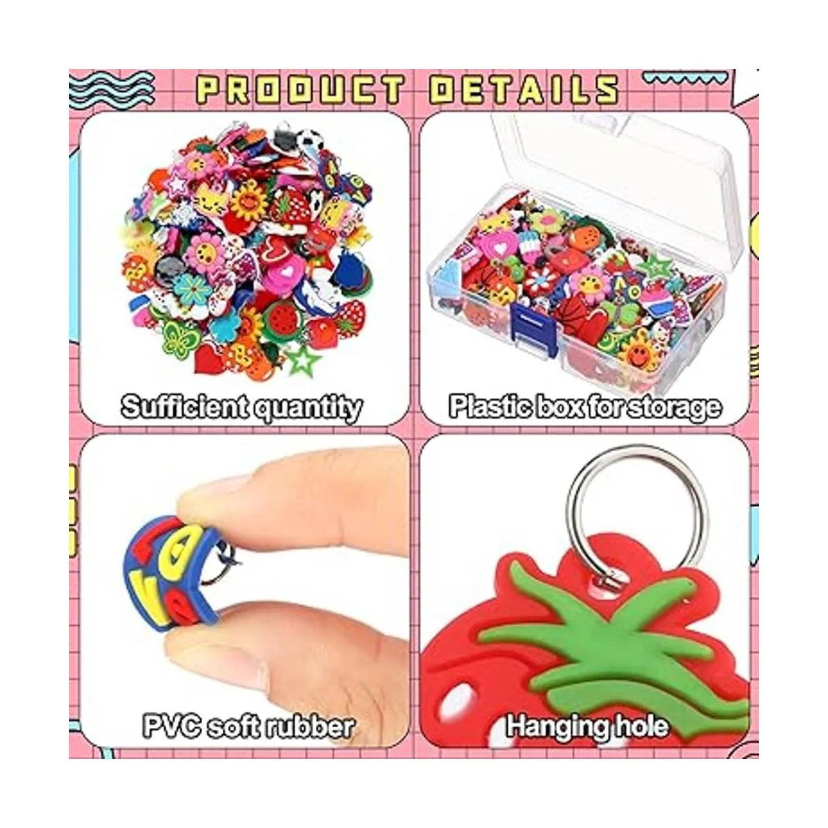 210 dijes de silicona para pulseras de goma pulseras_3