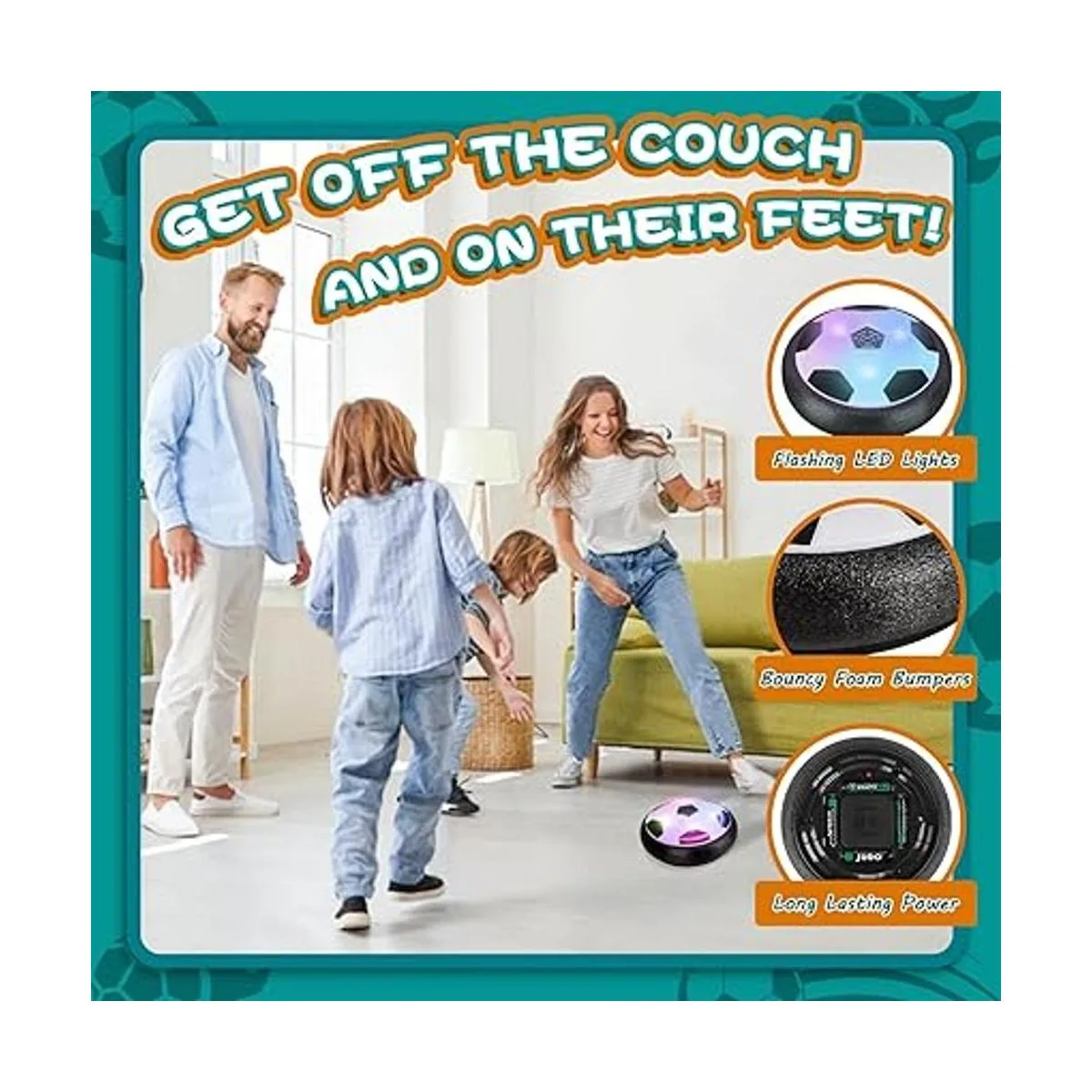 Paquete de 2 pelotas de fútbol con 8 baterías juguete de_3