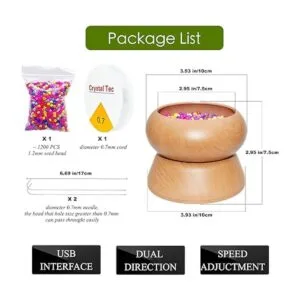 Xmada Spinner eléctrico de cuentas Spinner de cuentas con_5